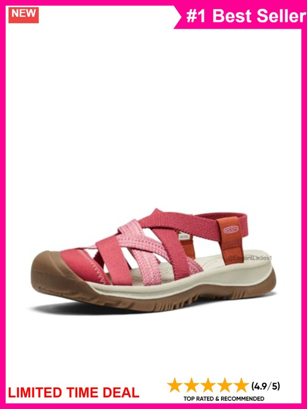 Women's Whisper Lattice Closed Toe Adjustable Water Resistant Sandals